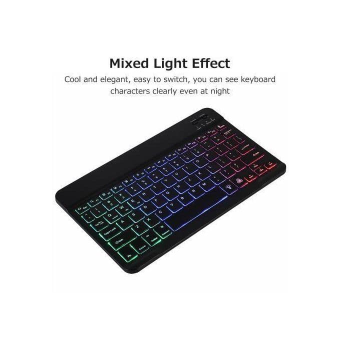 Clavier BT Sans Fil 10" à Lumière Mixte
