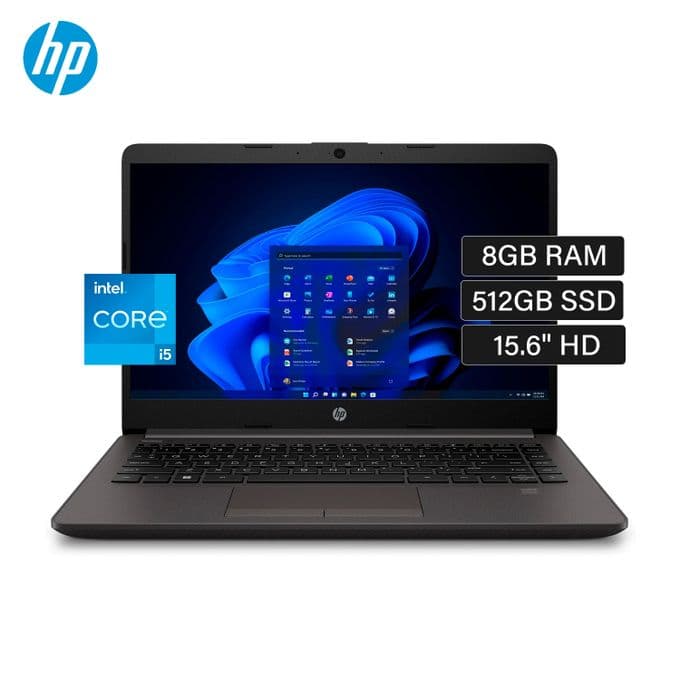 HP Notebook 250 G10 - Core i5-1334U - 8GB RAM - 512GB SSD - 15.6" - Full HD - HD Webcam - WiFi 6 - Gigabit