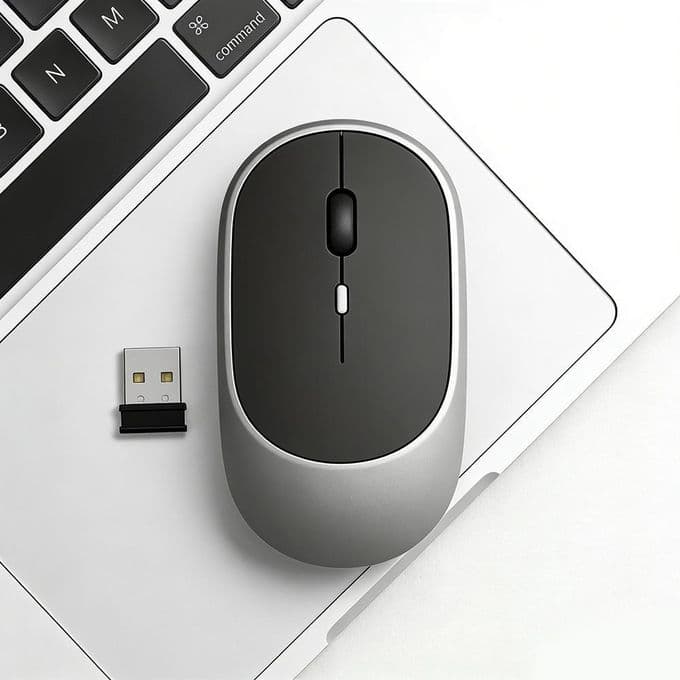 Bluetooth 5.0 & 2.4G souris sans fil mince silencieuse, souris silencieuse rechargeable pour ordinateur portable de bureau