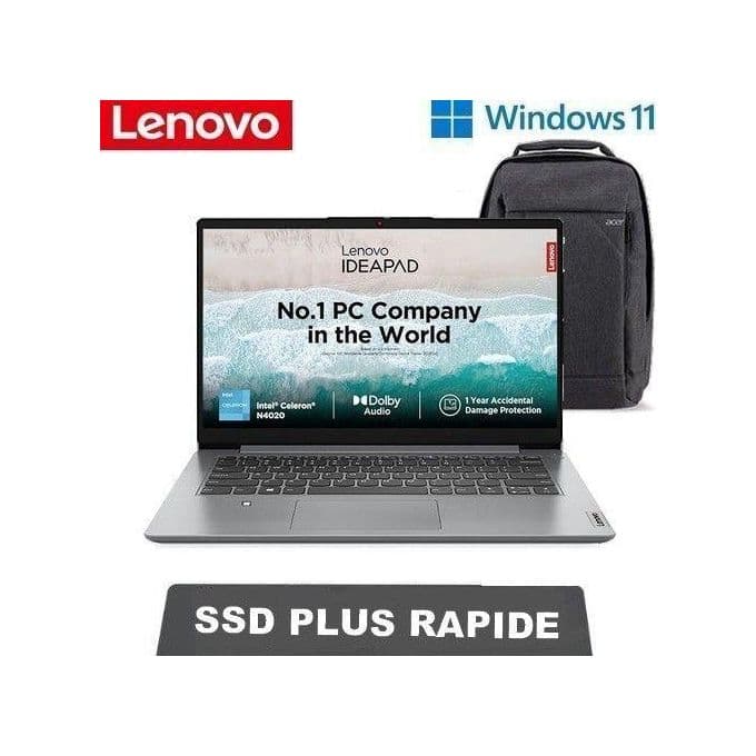 Lenovo Pc Portable - Ideapad 1 - Dual Core - Windows 11 - Pac - Gris